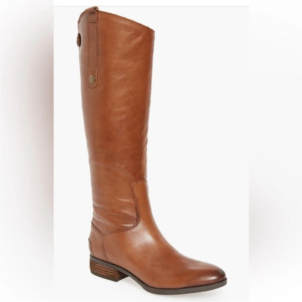 Sam Edelman Tan Leather Over the Knee Boots